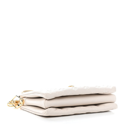 Louis Vuitton Lambskin Embossed Monogram Coussin PM Beige Cream 3 of 7