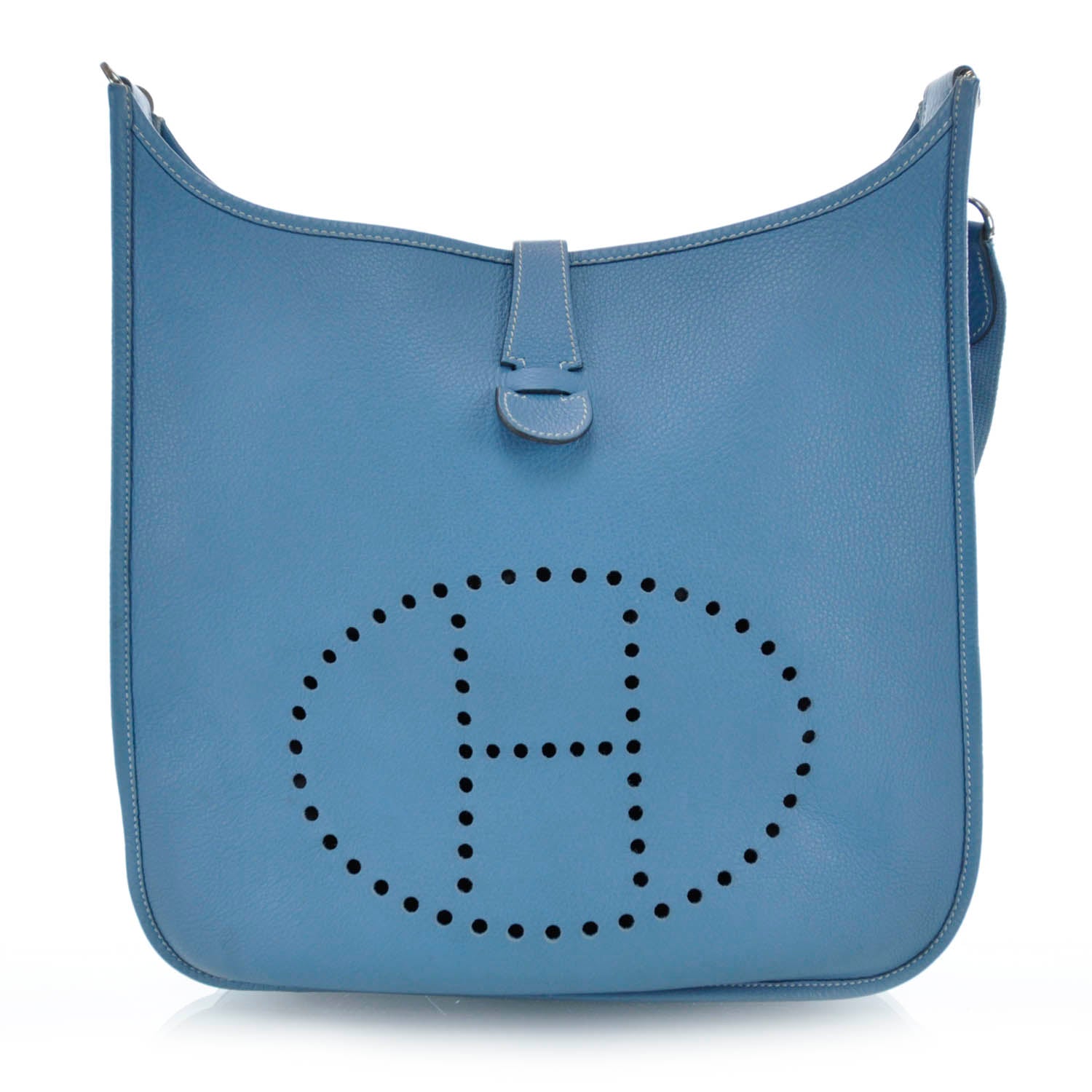 Hermes Togo Evelyne II GM Blue Jean 1 of 8