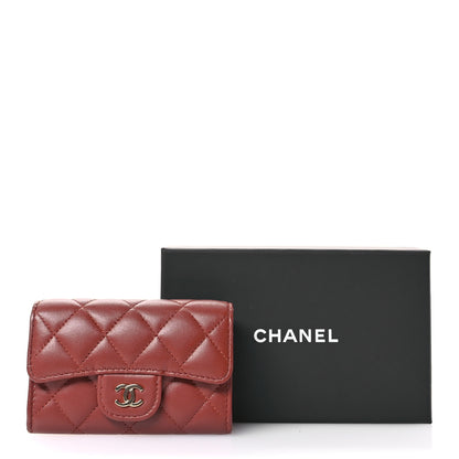 Chanel Lambskin Quilted Flap Card Holder Wallet Brown 9 of 9