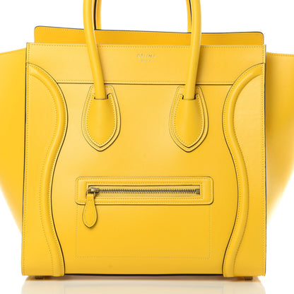 Celine Smooth Calfskin Mini Luggage Citron 8 of 10