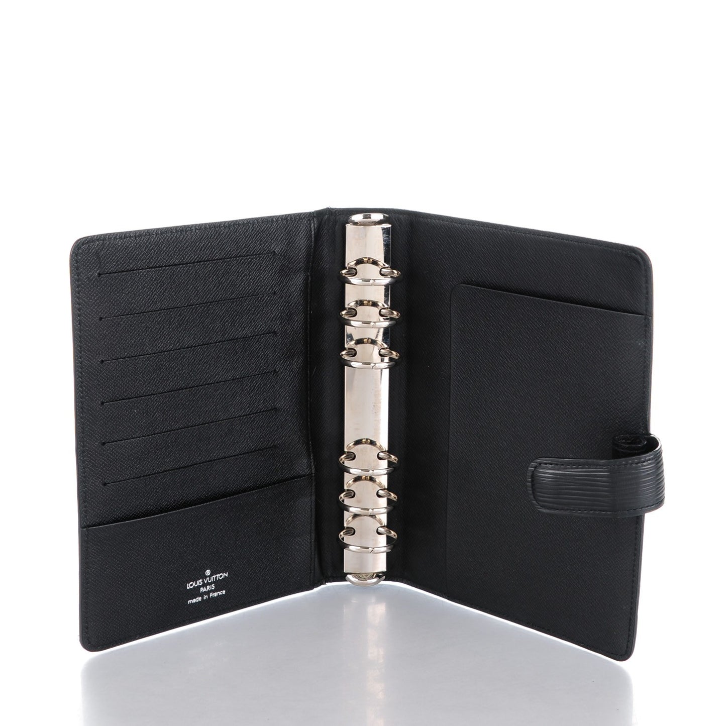 Epi Medium Ring Agenda Cover Black