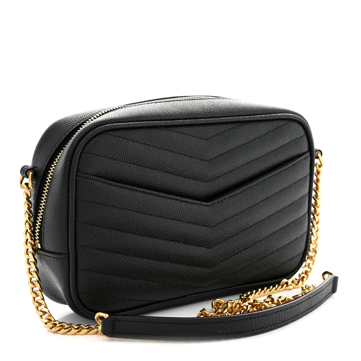 Grain De Poudre Matelasse Monogram Mini Lou Camera Bag Black