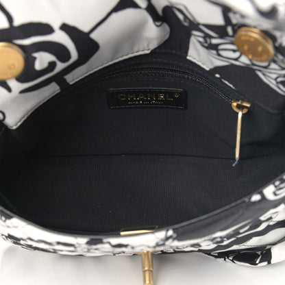 Chanel Canvas Printed Deer Coco Mini Single Flap Gray Black 5 of 10