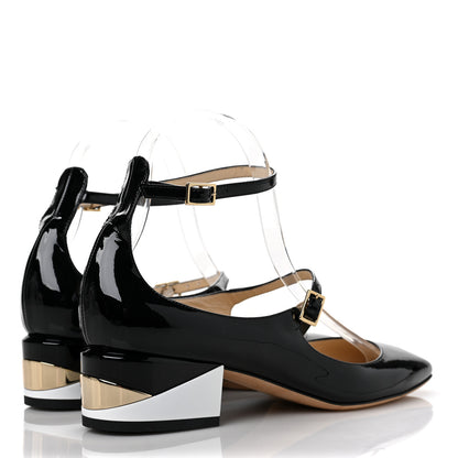 Jimmy Choo Patent Calfskin Wilbur Pump 37 Black 4 of 9
