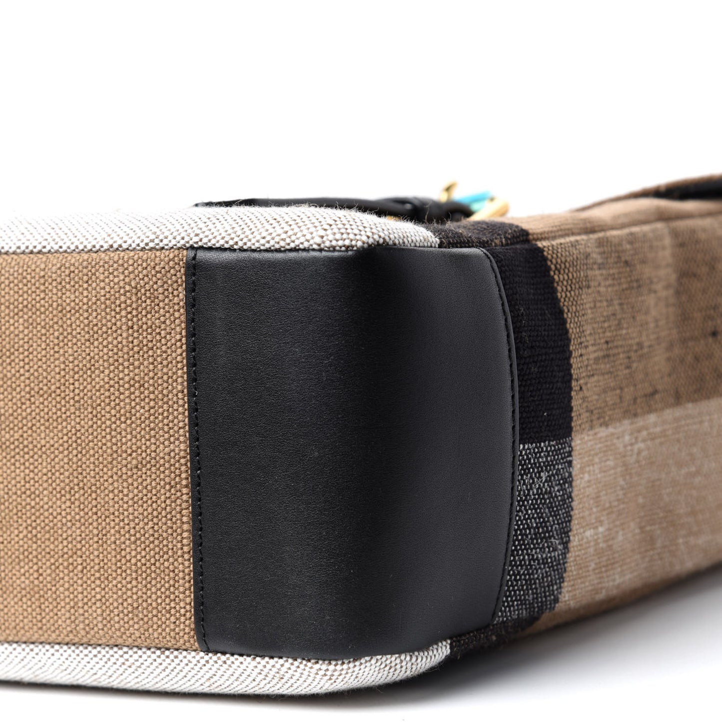 Canvas Mega Check Large Baildon Messenger Bag Black