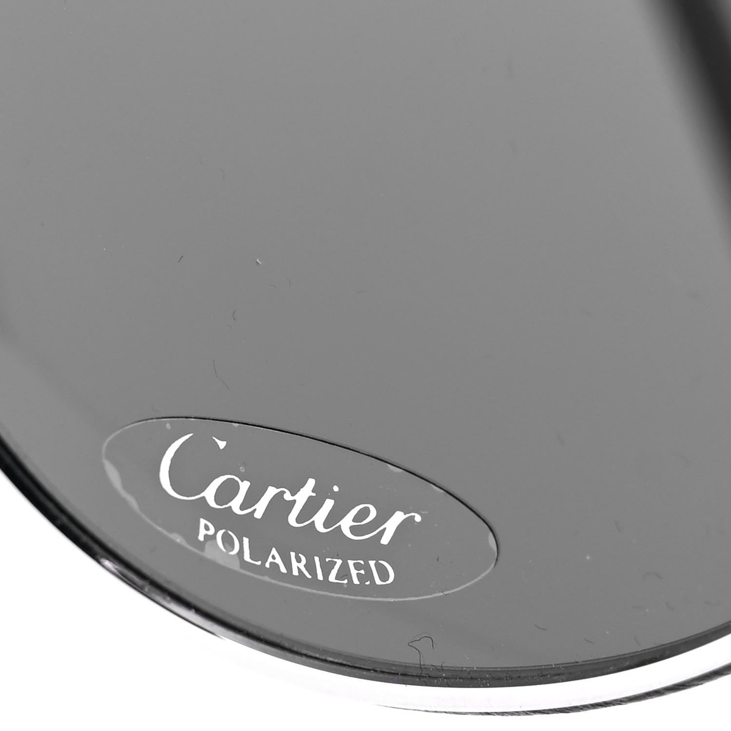 Cartier Metal Aviator CT0053S Sunglasses Silver Black Grey 7 of 7