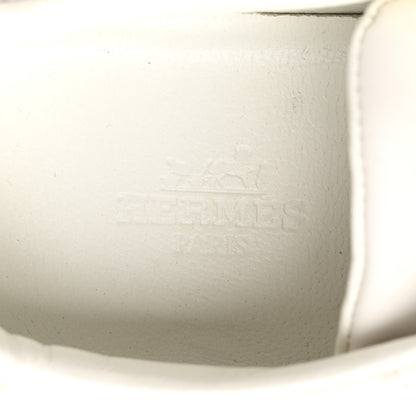 Hermes Calfskin Womens Trail Sneakers 36.5 White 8 of 10