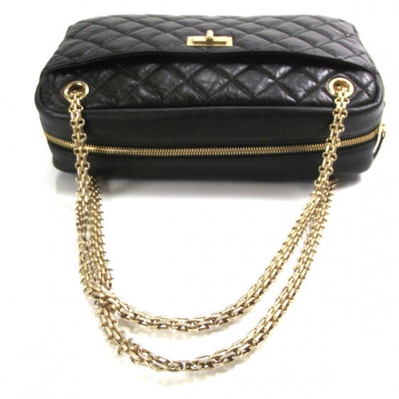 Chanel Aged Calfskin Quilted Medium Reissue Camera Case Black 5 of 11