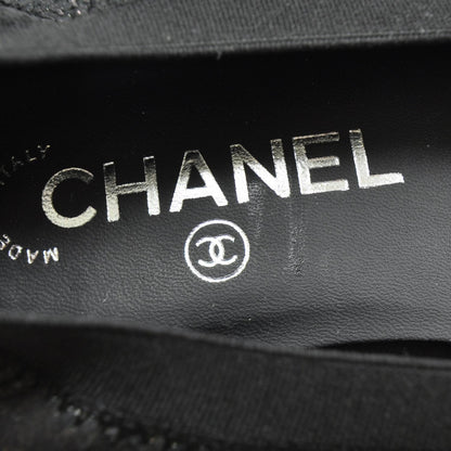 Chanel Stretch Spirit Flats 36 Dark Silver 9 of 10