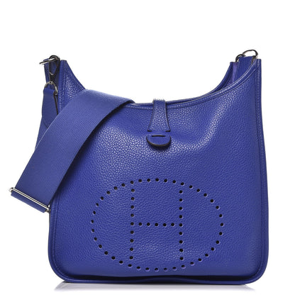 Hermes Taurillon Clemence Evelyne III PM Bleu Electrique 1 of 9
