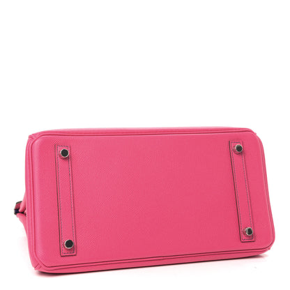 Hermes Epsom Horseshoe Birkin 30 Rose Tyrien Iris 3 of 10