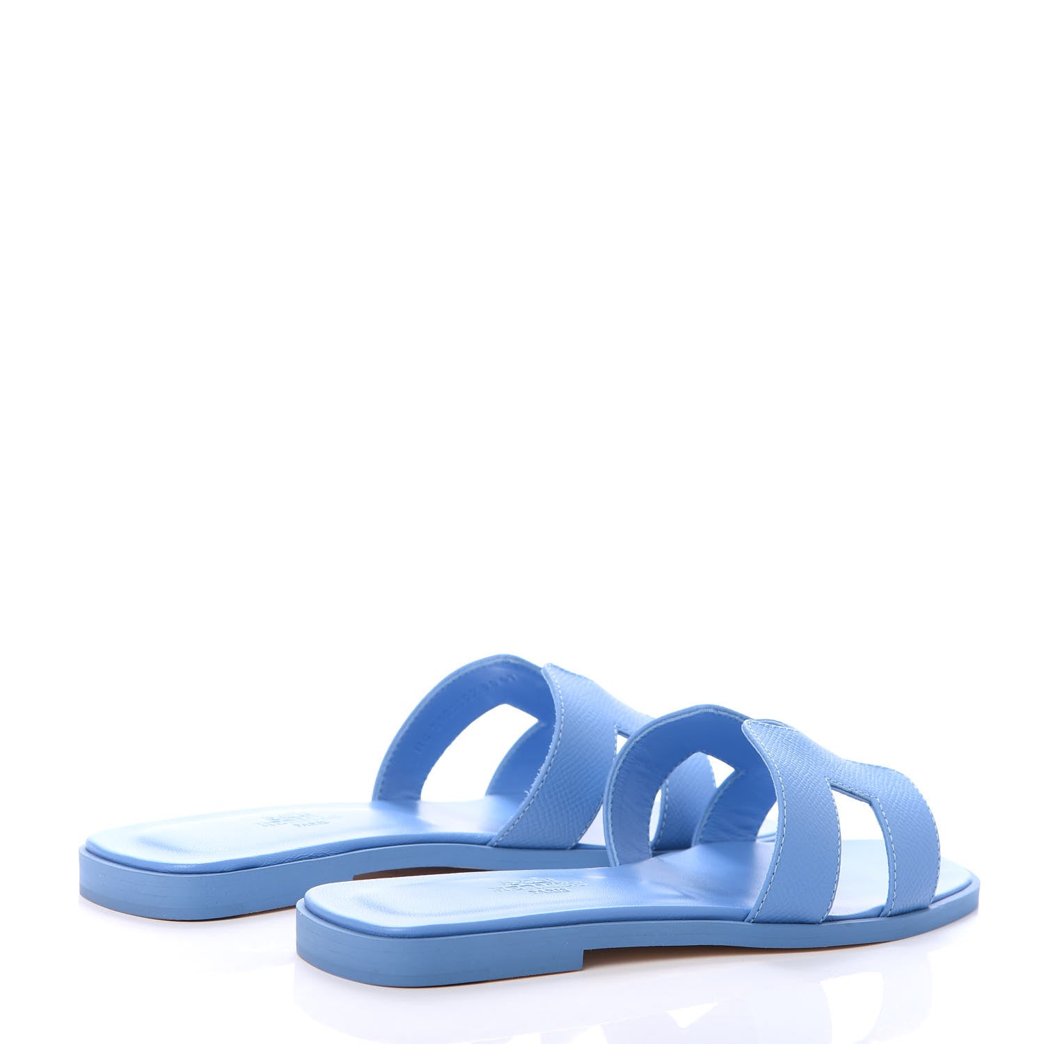Hermes Epsom Oran Sandals 35 Bleu Paradis 4 of 7