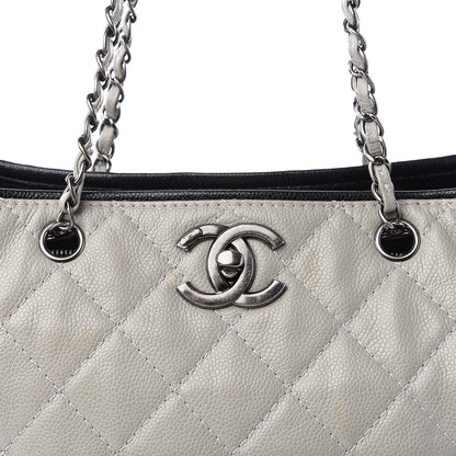 Chanel Caviar Large Be Caviar Tote Grey Black 10 of 10