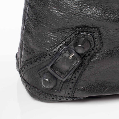 Balenciaga Agneau Giant Brogues Hardware Day Hobo Black 6 of 10