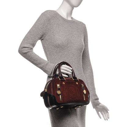Louis Vuitton Suede Stamped Havane Bowler PM Brun 2 of 17