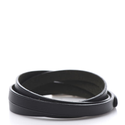 Hermes Chamonix Hapi 3MM Triple Tour Wrap Bracelet L Black 3 of 5