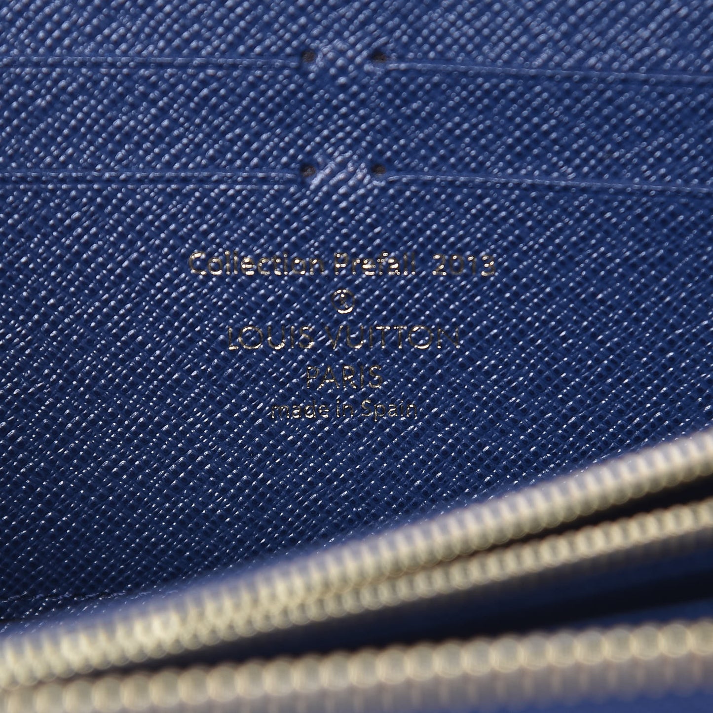 Damier Paillettes Zippy Wallet Blue