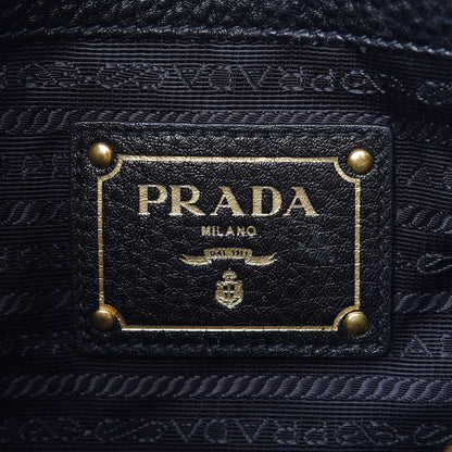 Prada Vitello Phenix Top Handle Bag Black 7 of 8