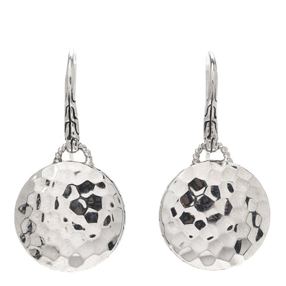 John Hardy Sterling Silver Hammered Drop Earrings 1 of 4