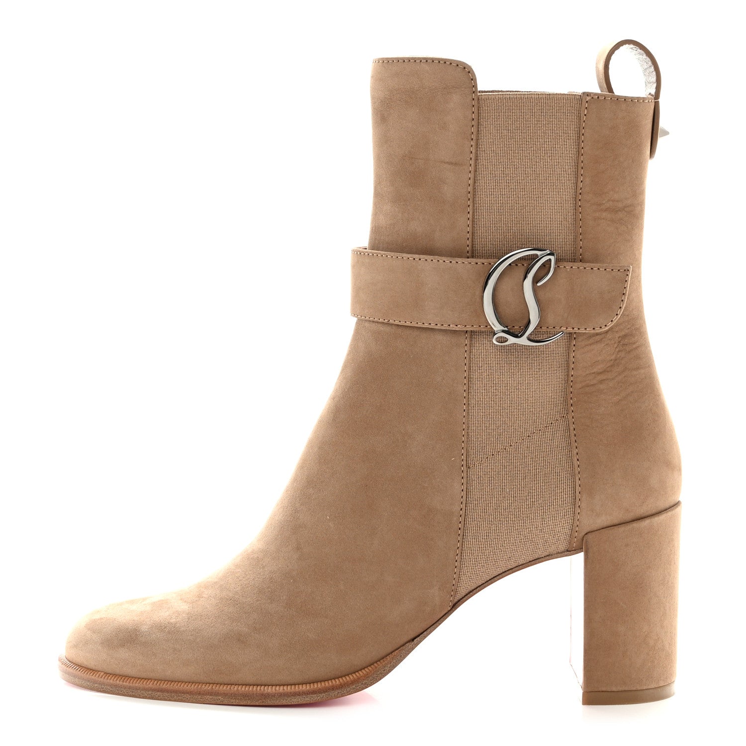 Christian Louboutin Suede CL Chelsea 70 Booty 36.5 Roca 1 of 8
