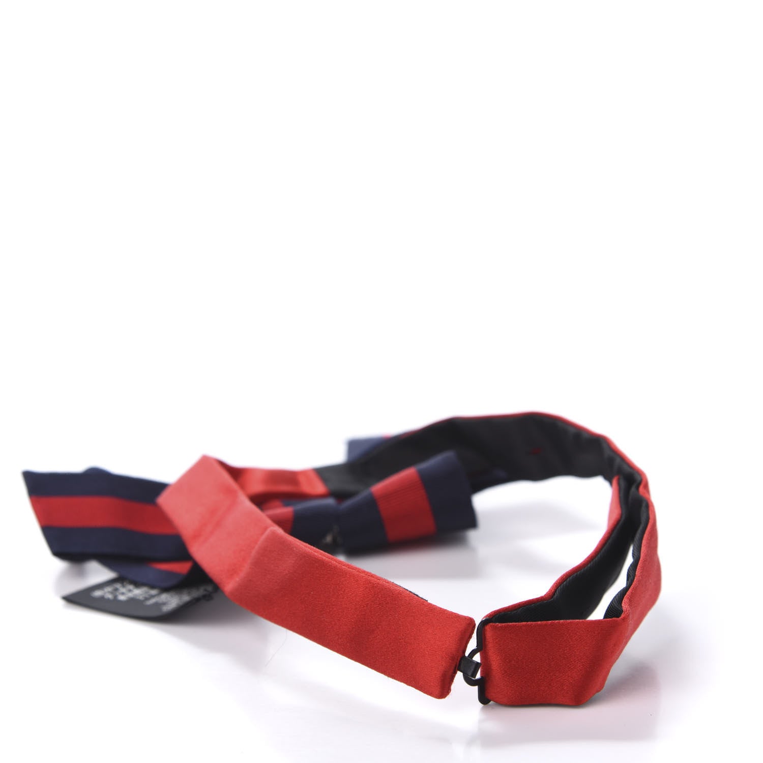 Gucci Grosgrain Web Crystal Neck Bow Blue Red 3 of 6
