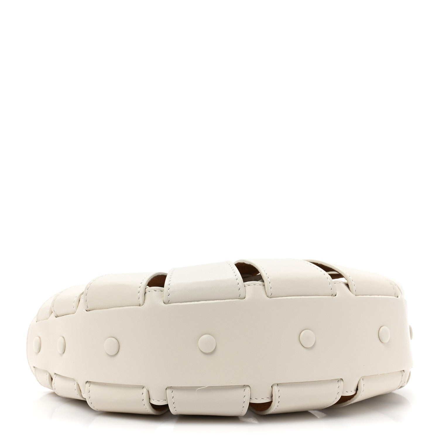 Bottega Veneta French Calfskin Small Shell White Frost 6 of 14