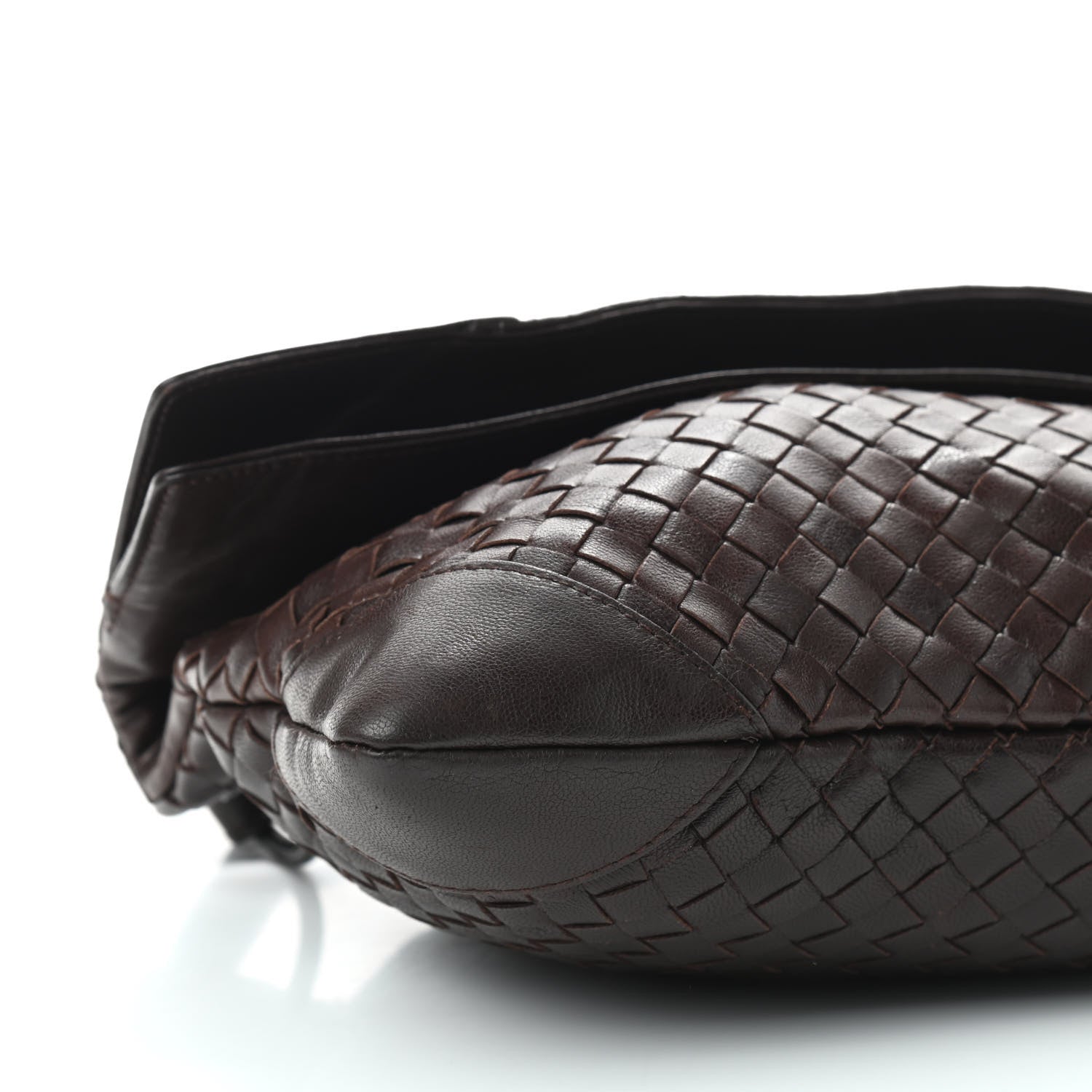 Bottega Veneta Nappa Intrecciato Flap Shoulder Bag Ebano 7 of 8