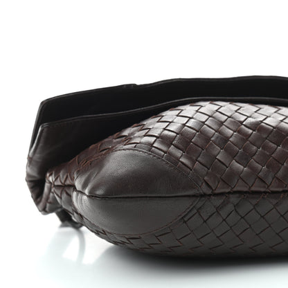 Bottega Veneta Nappa Intrecciato Flap Shoulder Bag Ebano 7 of 8