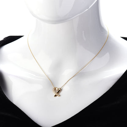 Tiffany 18K Yellow Gold Diamond Small Paloma Picasso Loving Heart Pendant Necklace 2 of 4