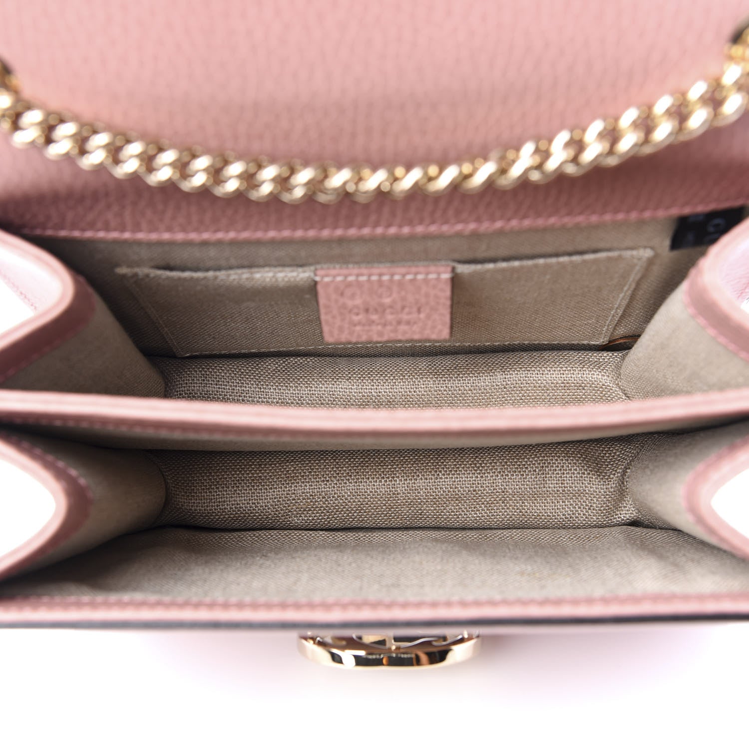 Gucci Dollar Calfskin Small Interlocking G Shoulder Bag Soft Pink 4 of 8