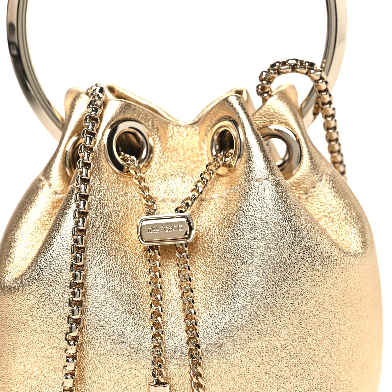 Jimmy Choo Metallic Nappa Micro Bon Bon Bag Gold 7 of 10