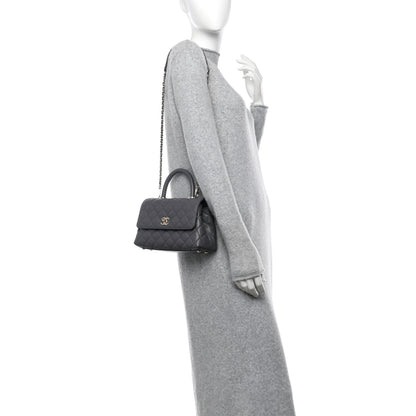 Chanel Caviar Quilted Mini Coco Handle Flap Grey 2 of 10