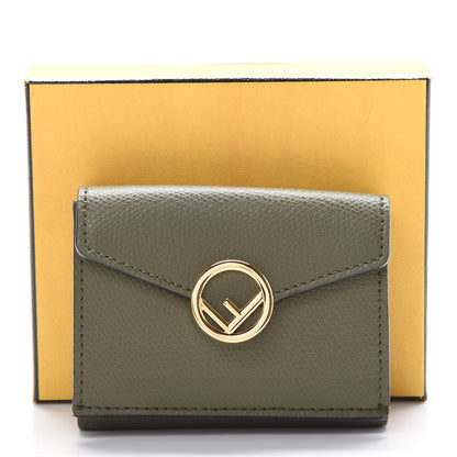 Fendi Vitello Cruise F is Fendi Micro Tri-Fold Envelope Wallet Asparago 7 of 7