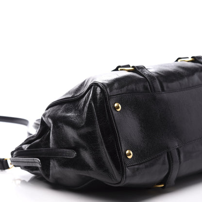 Miu Miu Vitello Shine Double Zip Tote Black 7 of 10