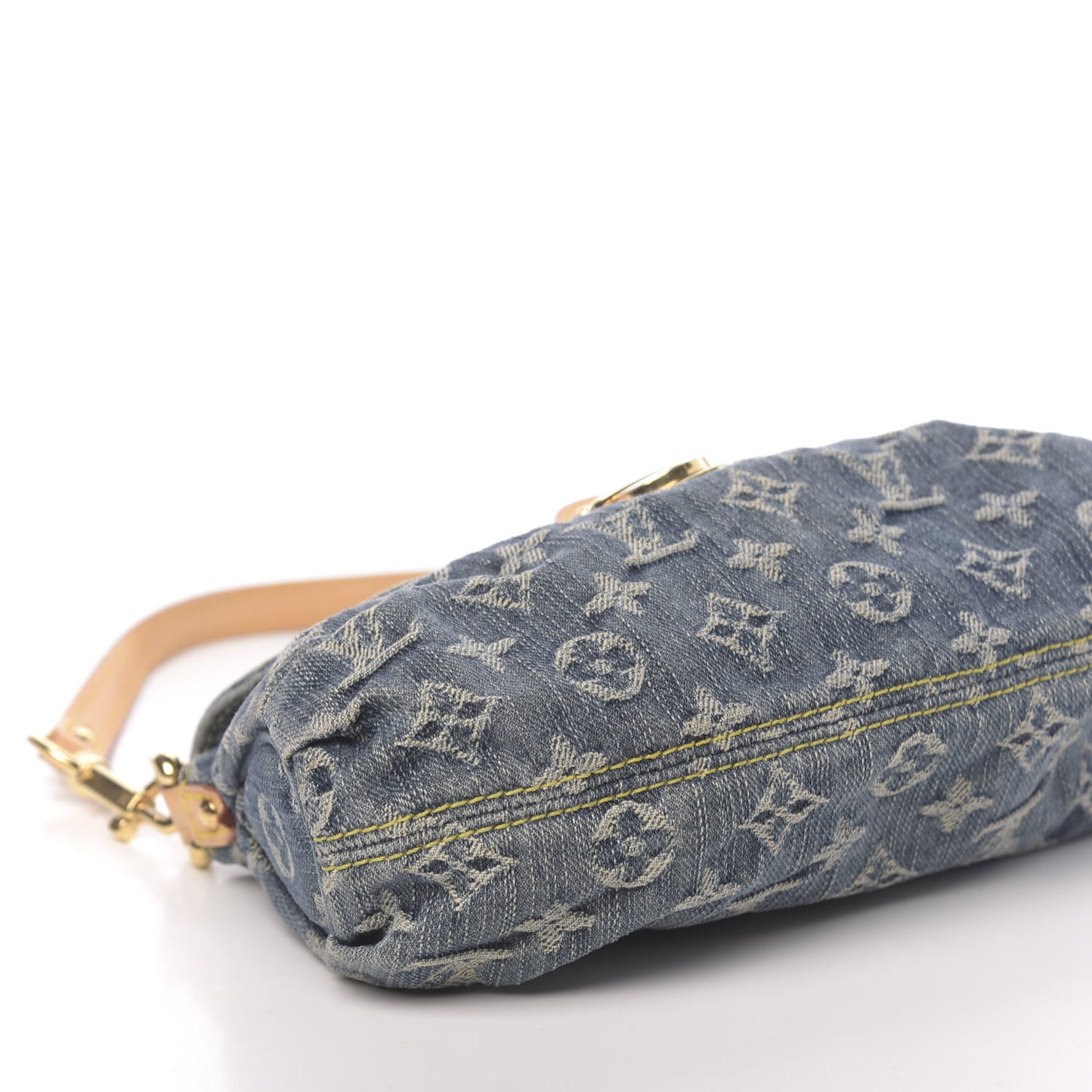 Monogram Denim Mini Pleaty Blue