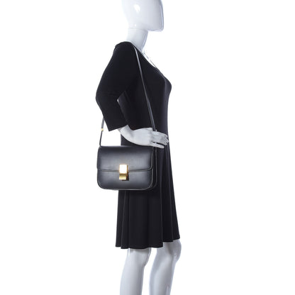 Celine Box Calfskin Medium Classic Box Flap Bag Black 2 of 16