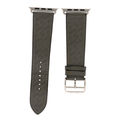 Hermes Swift 42mm H Diagonal Apple Watch Single Tour Band Gris Meyer 1 of 7