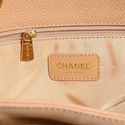 Chanel Calfskin Cerf Tall Tote Beige 6 of 7