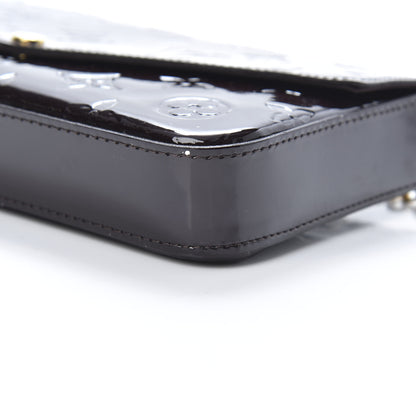 Louis Vuitton Vernis Pochette Felicie Chain Wallet Amarante 13 of 14