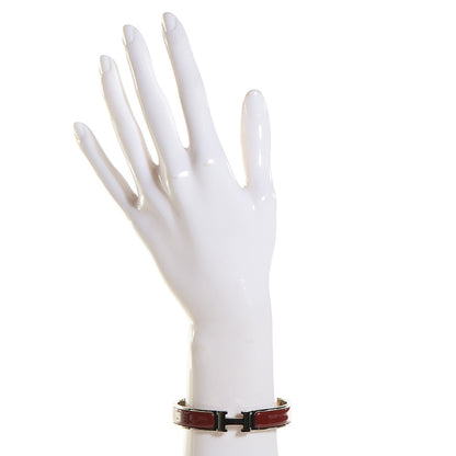 Hermes Enamel Narrow Clic Clac H Bracelet GM Bourgogne 2 of 6