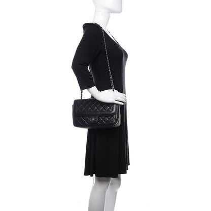 Chanel Lambskin Quilted Medium Single Flap Black 2 of 9