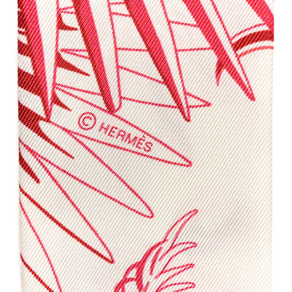 Hermes Silk Mythiques Phoenix Coloriages Twilly White Corail Blue Jean 4 of 6