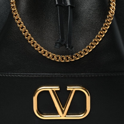 Valentino Garavani Nappa Mini VLogo Signature Chain Bucket Bag Black 7 of 11