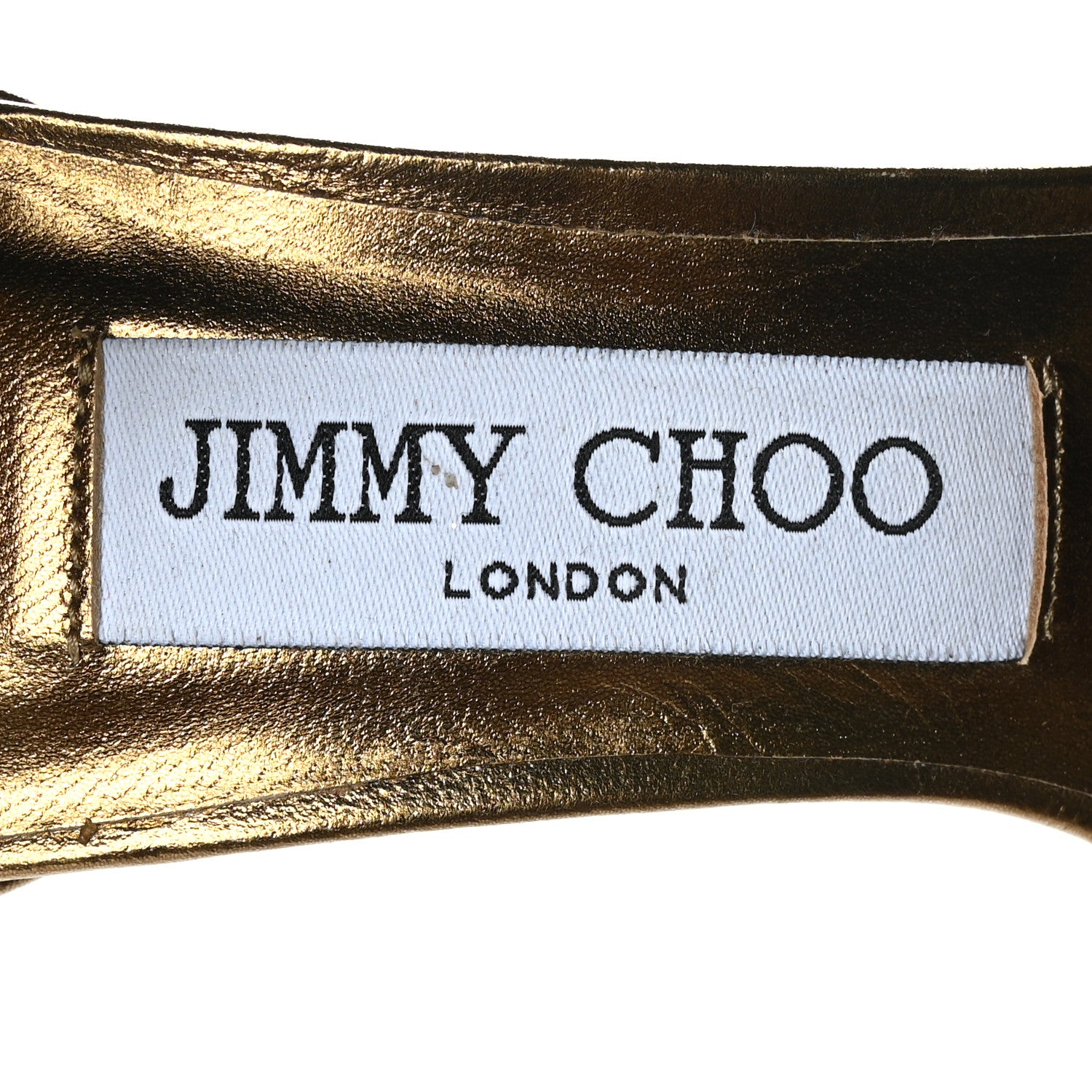 Jimmy Choo Metallic Lurex Perspex Mayner 130 Platform Sandals 35.5 Gold Clear 6 of 7