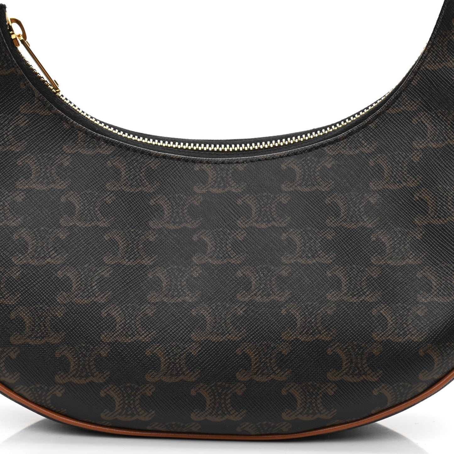 Triomphe Canvas Calfskin Ava Shoulder Bag Tan