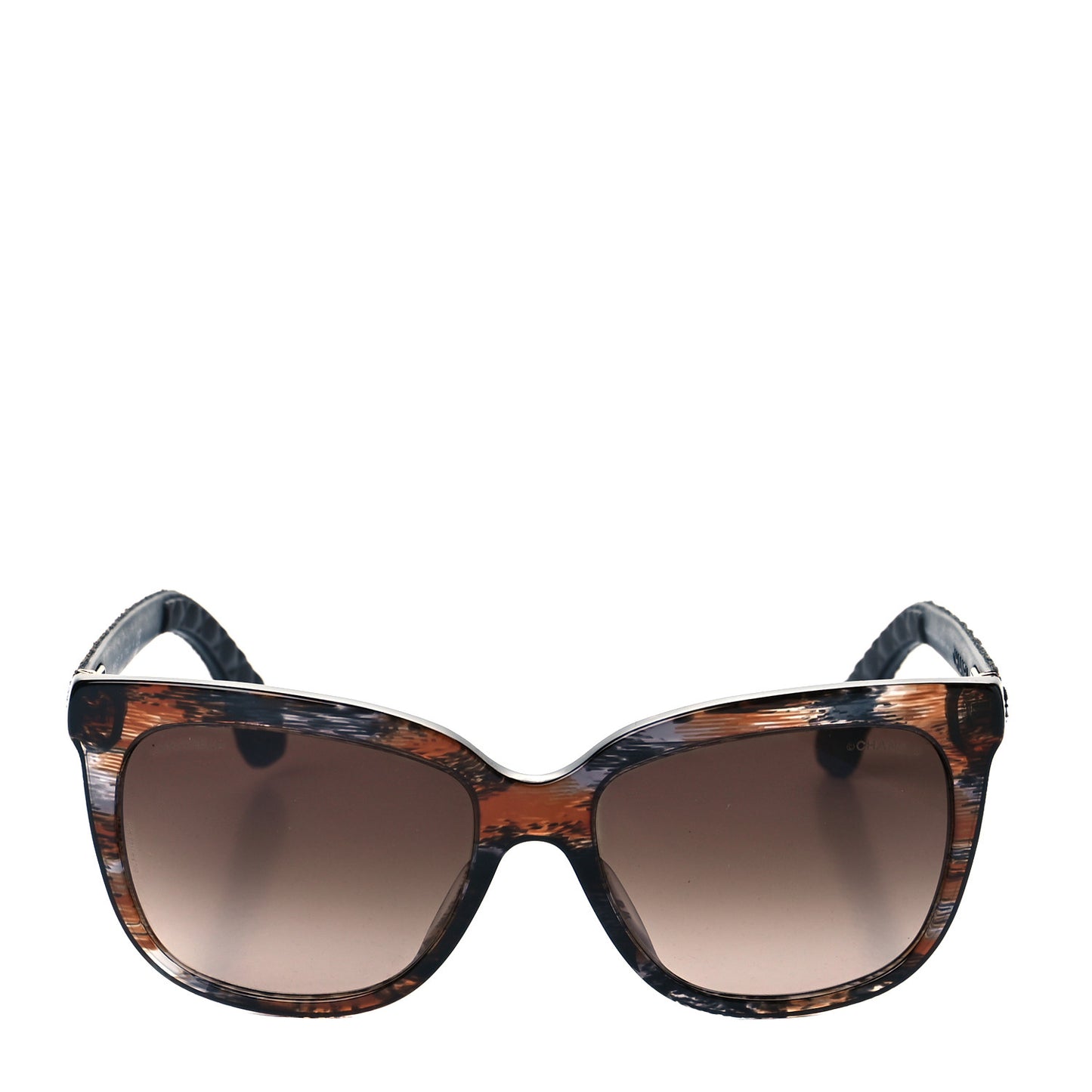 Acetate Denim Quilted CC Sunglasses 5343-A Brown