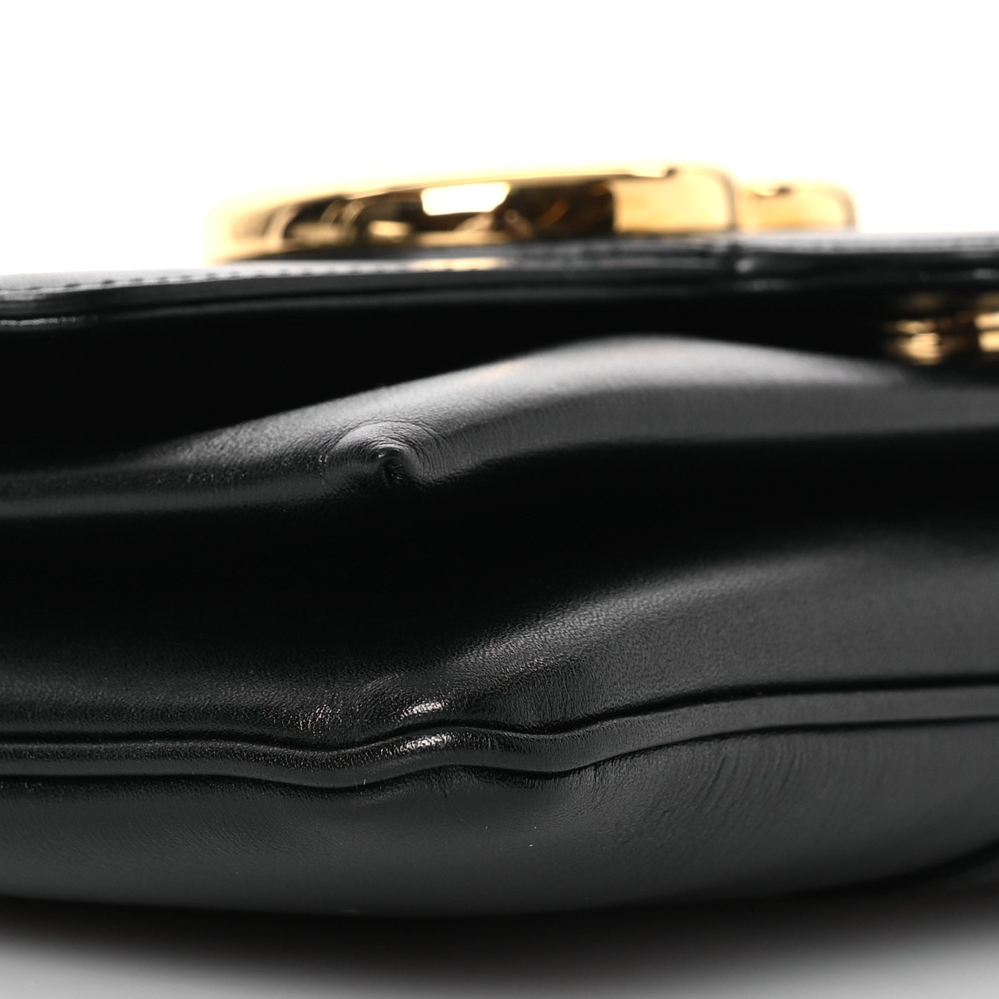 Vitello Palmellato Lux Small Arli Flap Shoulder Bag Black