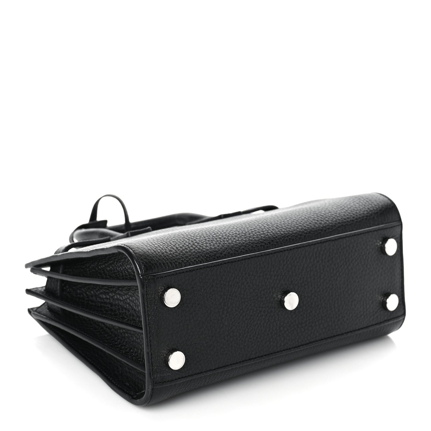 Grained Calfskin Nano Sac De Jour Black