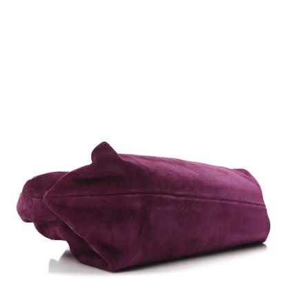 Khaite Suede Calfskin Beatrice Small Hobo Mulberry 4 of 9