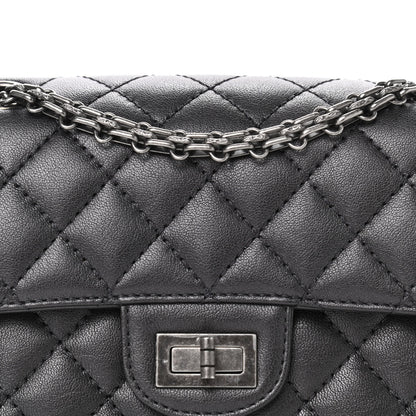 Chanel Metallic Sheepskin Quilted 2.55 Reissue Mini Flap Black 7 of 9